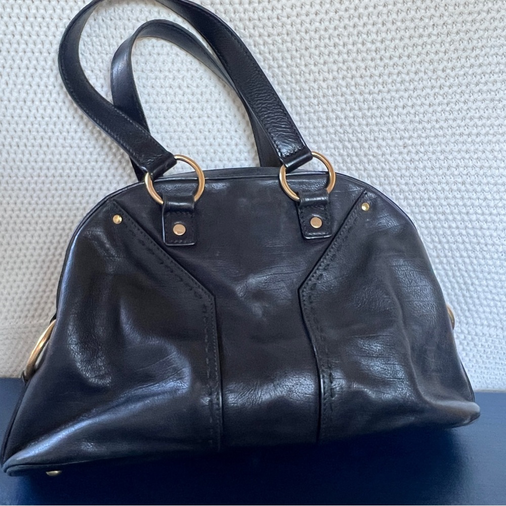 YSL Muse Bag in Black Leather